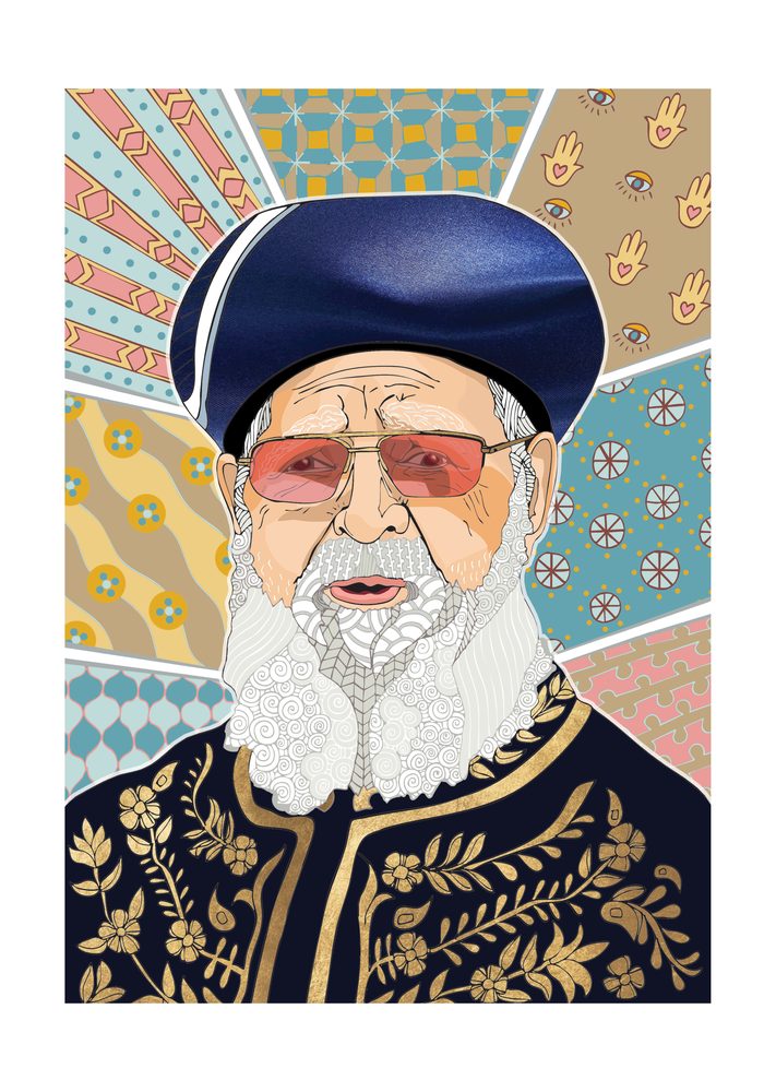 Portrait of Rabbi Ovadia Yosef